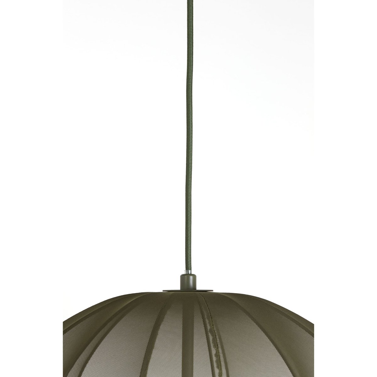 Lampe Suspendue Textiles PLUMERIA vert mousse, LIGHT & LIVING 
