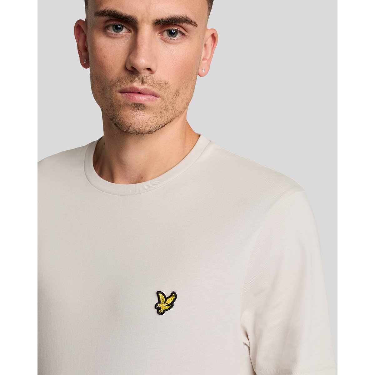 T-shirt en coton col rond blanc crique, LYLE & SCOTT