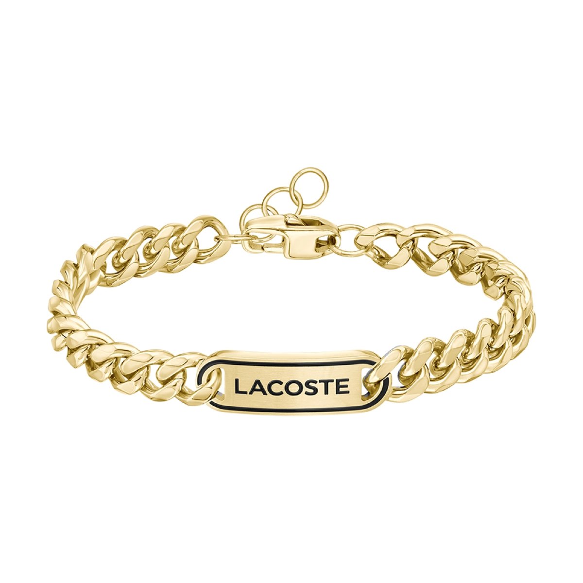 Bracelet District doré, noir, LACOSTE