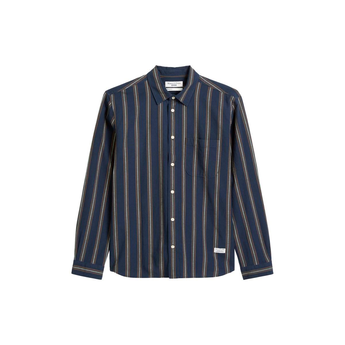 Chemise regular avec des rayures multicolores bleu foncé, MARC O’POLO DENIM