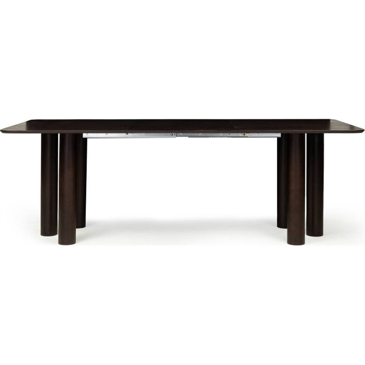 Table extensible arrondie en bois de hêtre noyer, RECOLLECTION