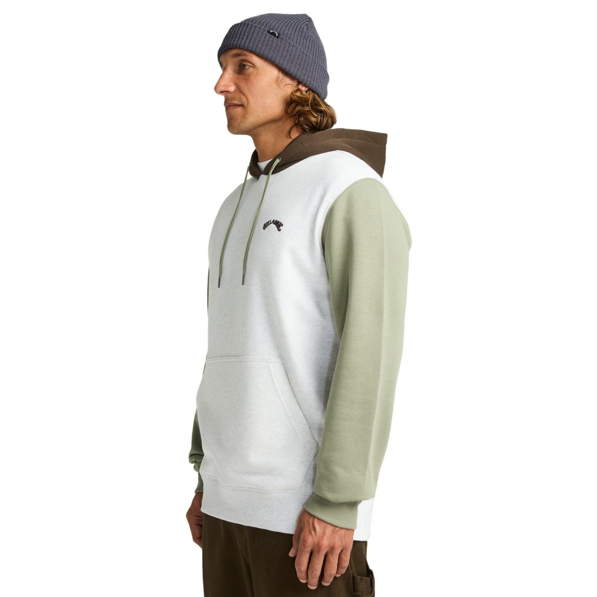 Sweat ARCH BLOCK PO blanc oatmeal heather, BILLABONG