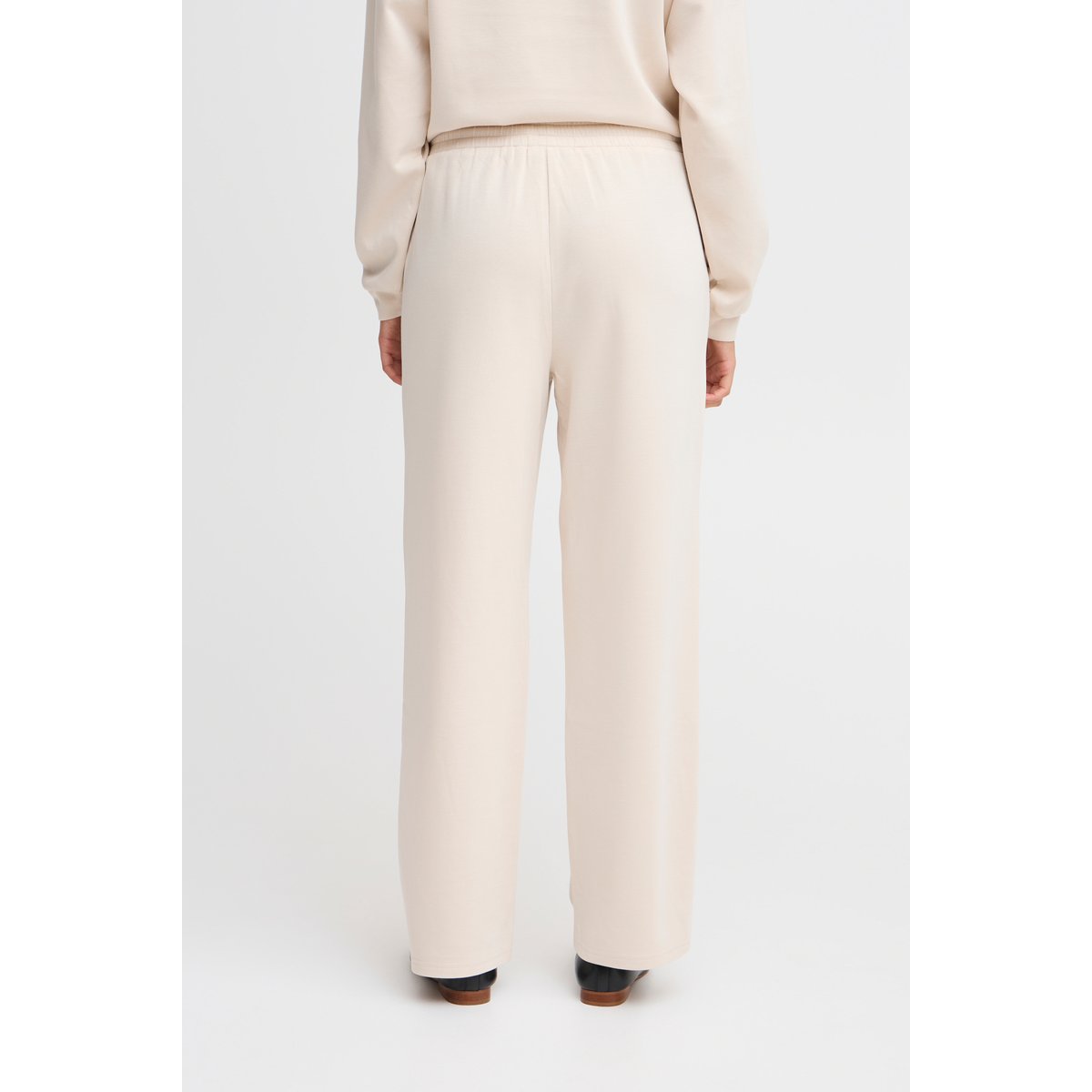 Pantalon en jersey, jambes larges almond milk, ICHI