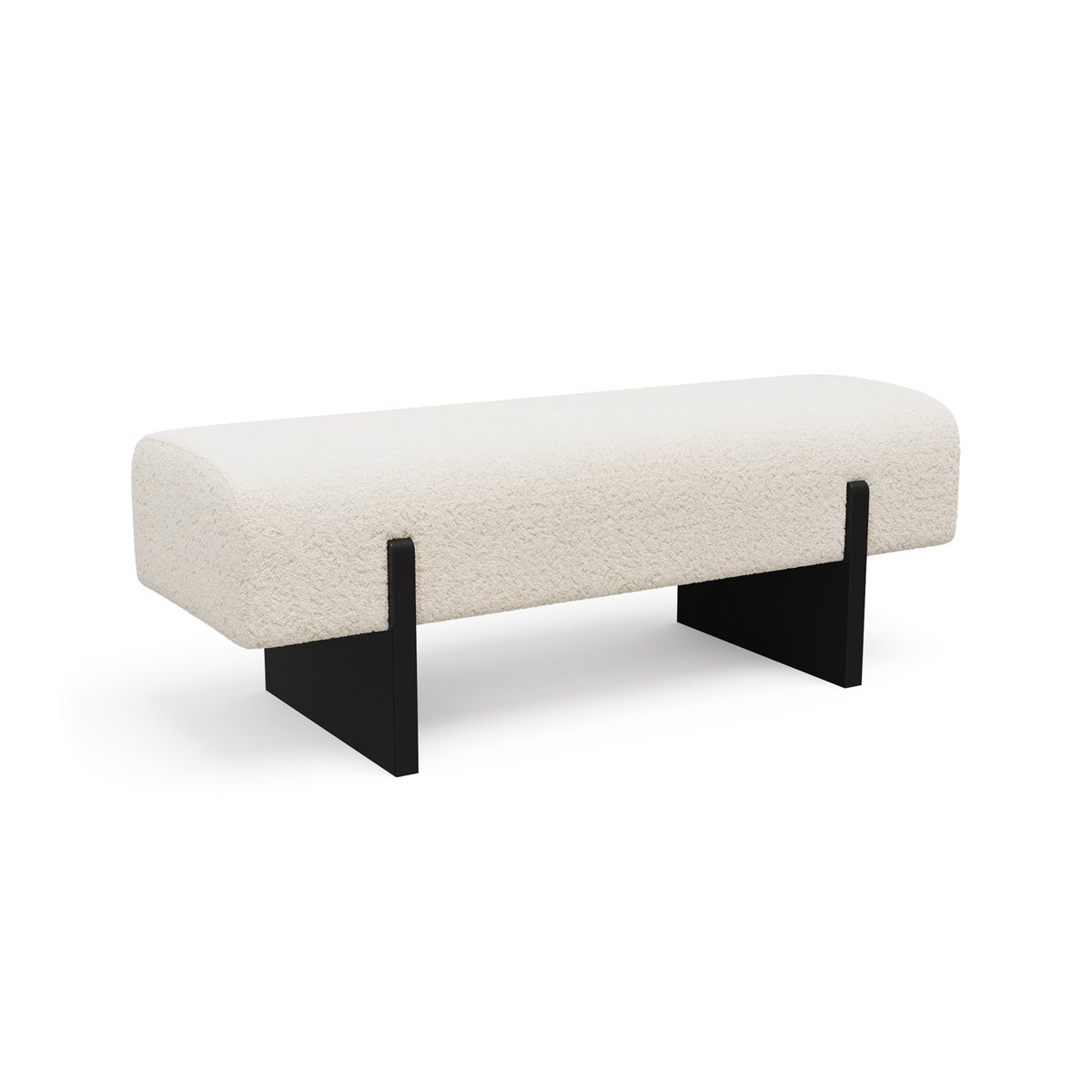 Banc en tissu bouclette VOG crème, SIA HOME