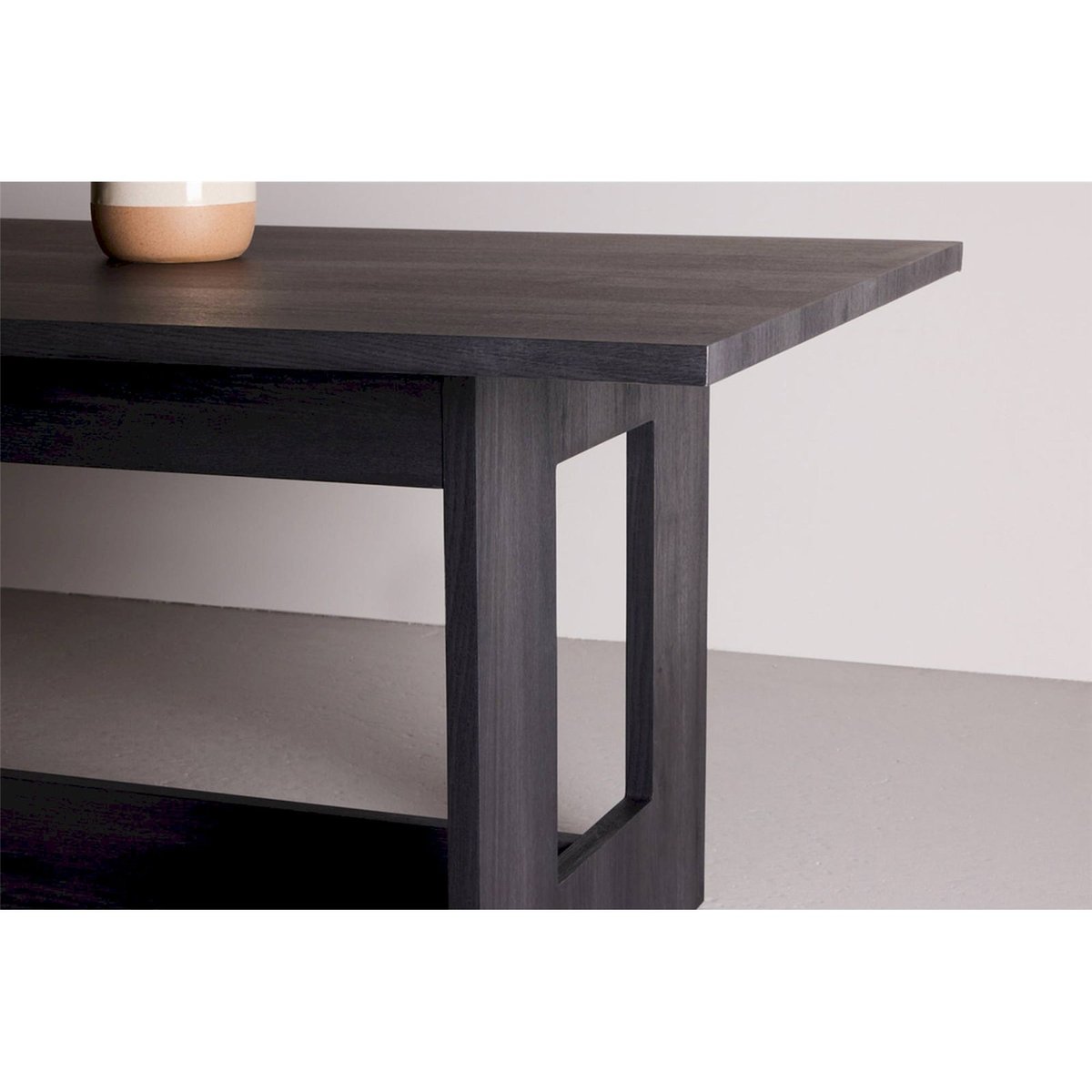 Table de salle à manger en bois collection NOREEL noir, RECOLLECTION