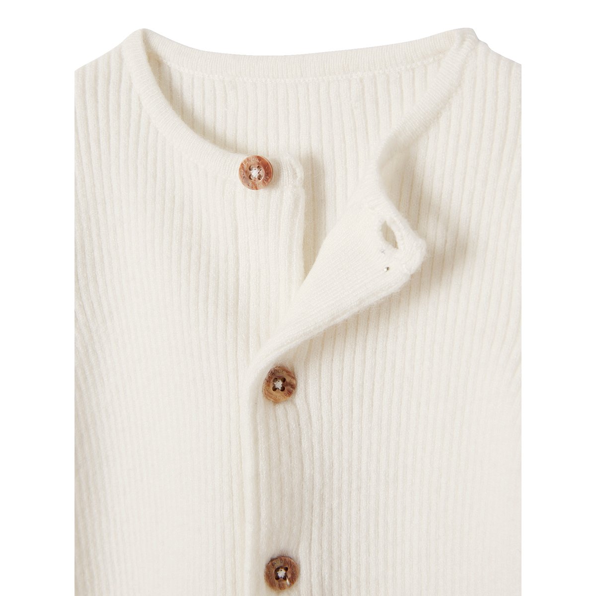 Ensemble bébé mixte gilet pantalon en tricot blanc, VERTBAUDET