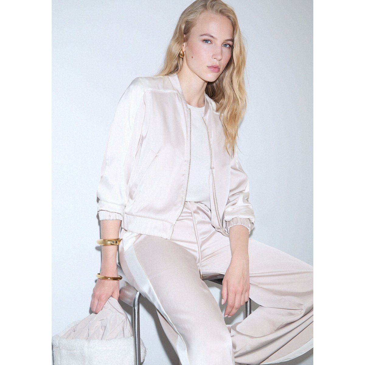 Veste en satin blanc, LIU JO