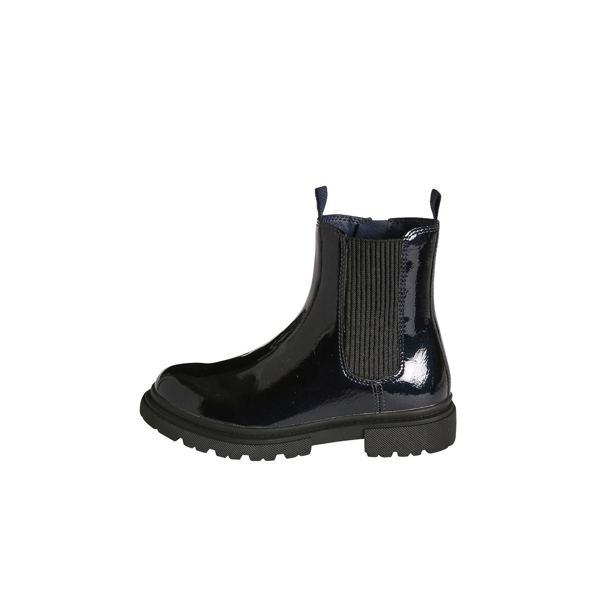 Boots synthétique zippées et élastiquées marine, VERTBAUDET