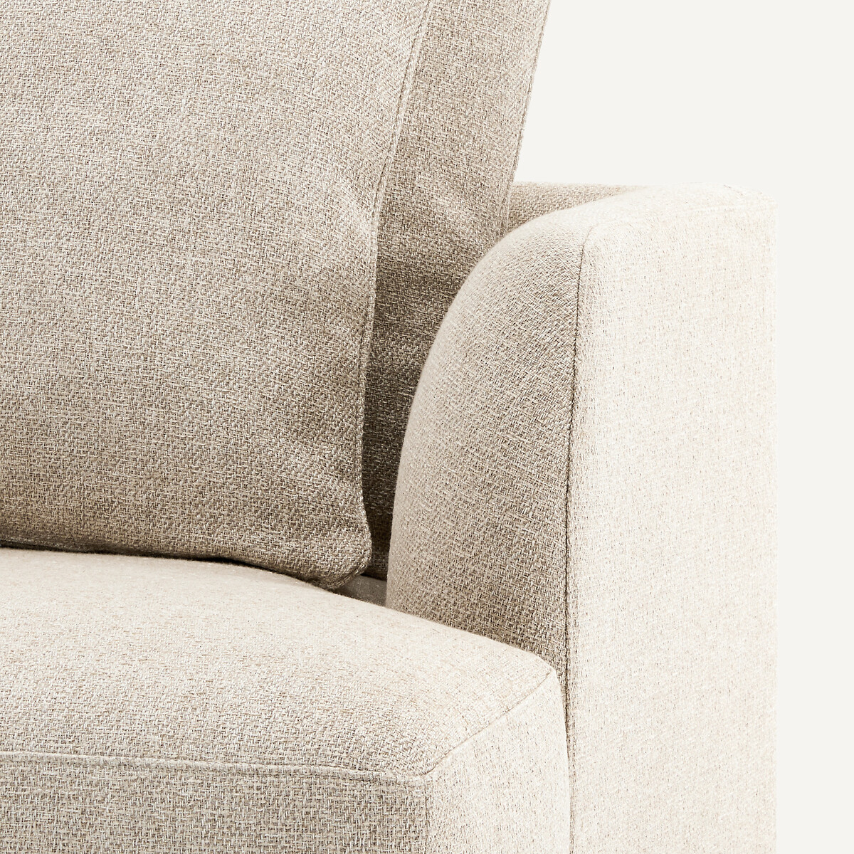 Rechtes Halbsofa, modular, aus Baumwollmischgewebe, TIBERIO ecru, AM.PM