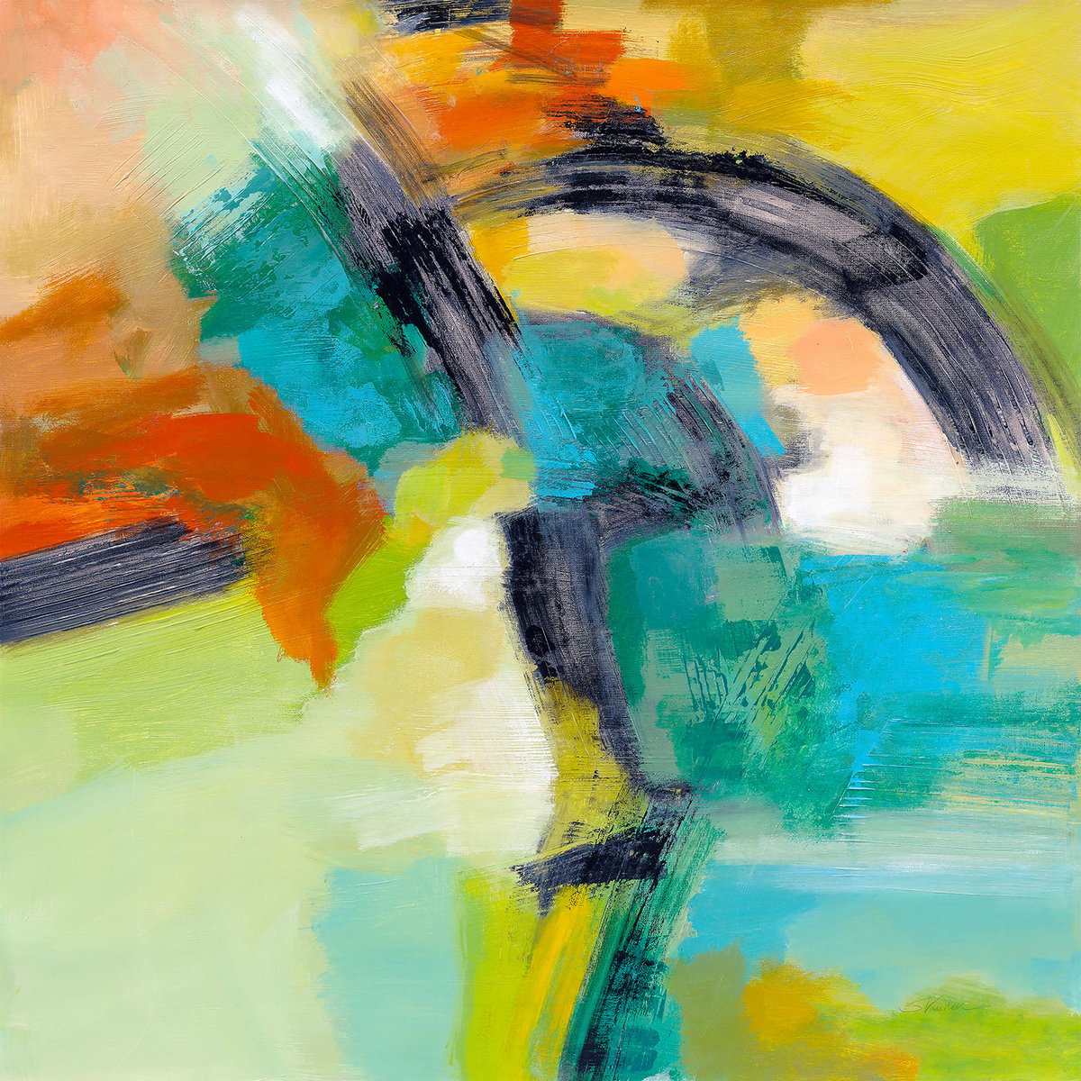 Tableau arc en ciel sur l'asphalte tableau alu dibond, HEXOA