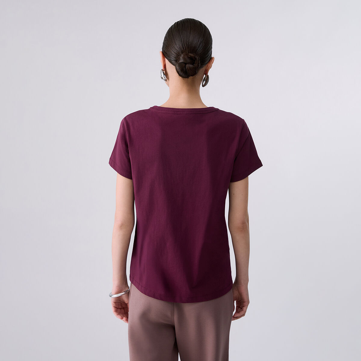 T-shirt avec logo aubergine, LIU JO