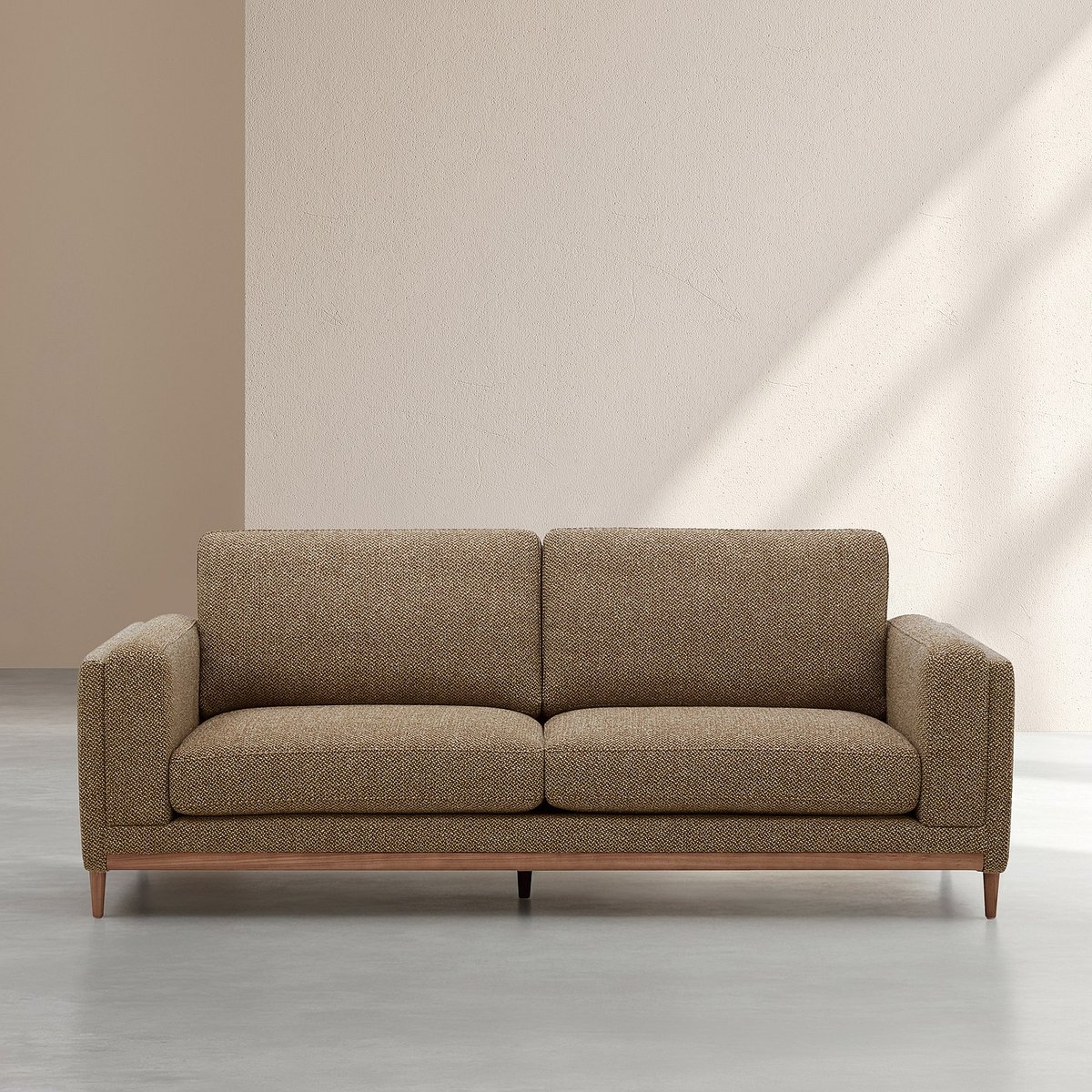 Canapé en tissu texturé URBINO marron, HABITAT