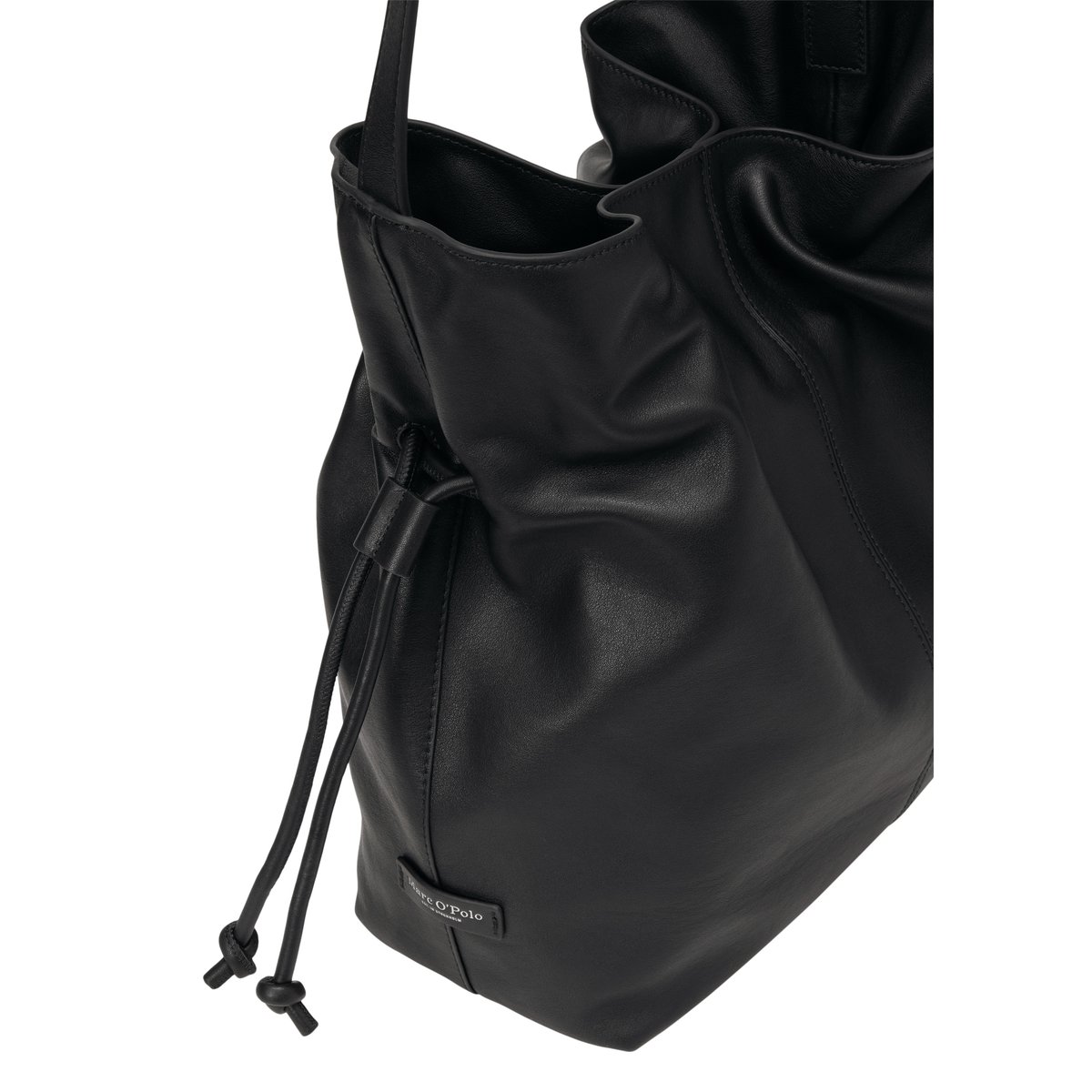 Sac à bandoulière modèle Sienna en cuir de vache souple noir, MARC O'POLO