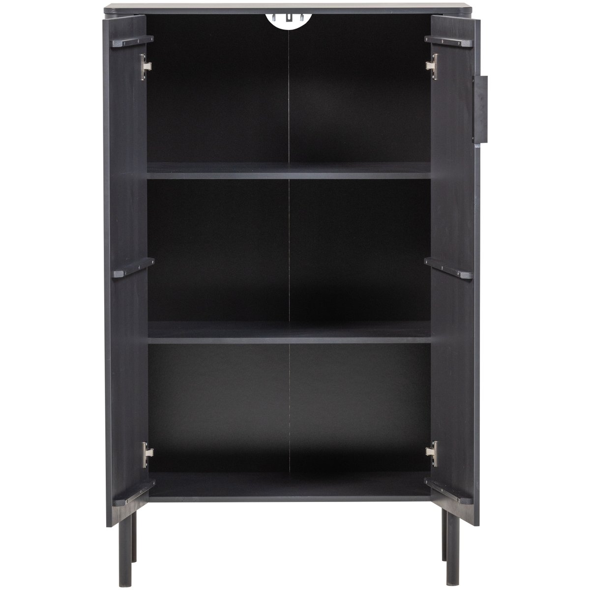 Armoire 2 portes en pin GUNNAR noir, WOOOD