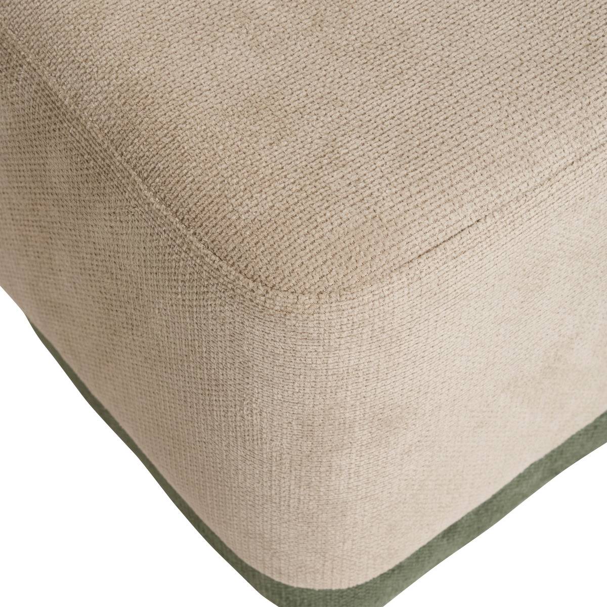 Lot de 2 poufs empilables en tissu DOKI gris, ATMOSPHERA