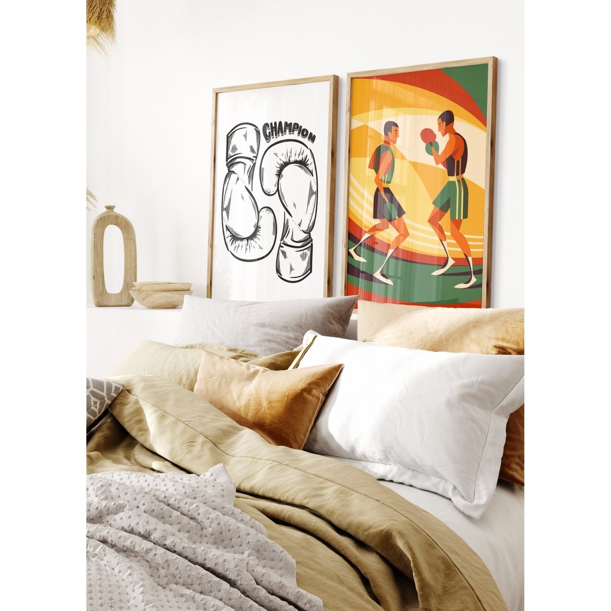 Affiche Boxe blanc, L'AFFICHERIE