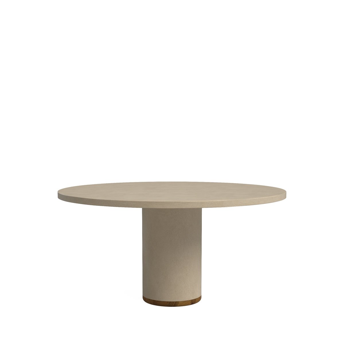 Table à manger en microciment couleur terre 110 cm - JARA sable, HANNUN