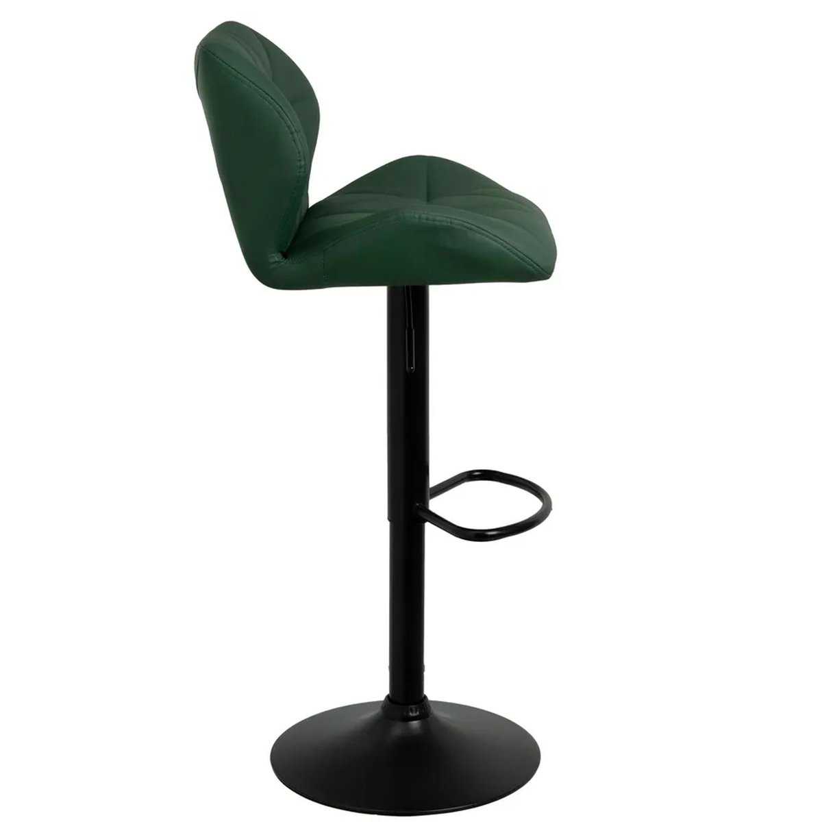 Chaise de bar pivotante cuir vert 45x48x105cm vert, WADIGA