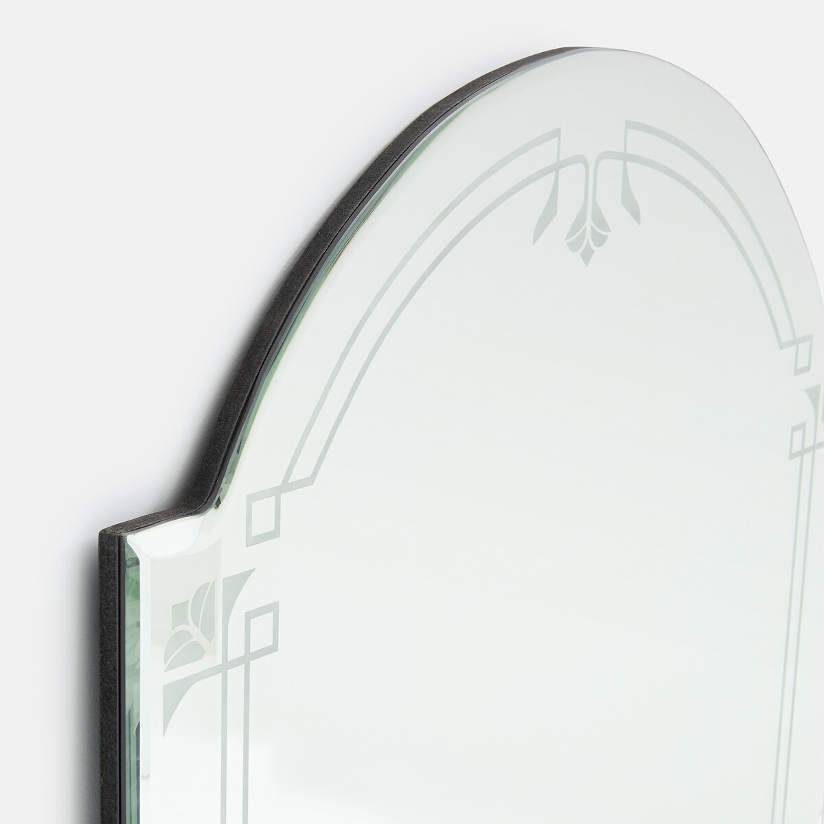 Miroir mural, gravé et biseauté, L75 x H90 cm, MIRAL transparent, LA REDOUTE INTERIEURS
