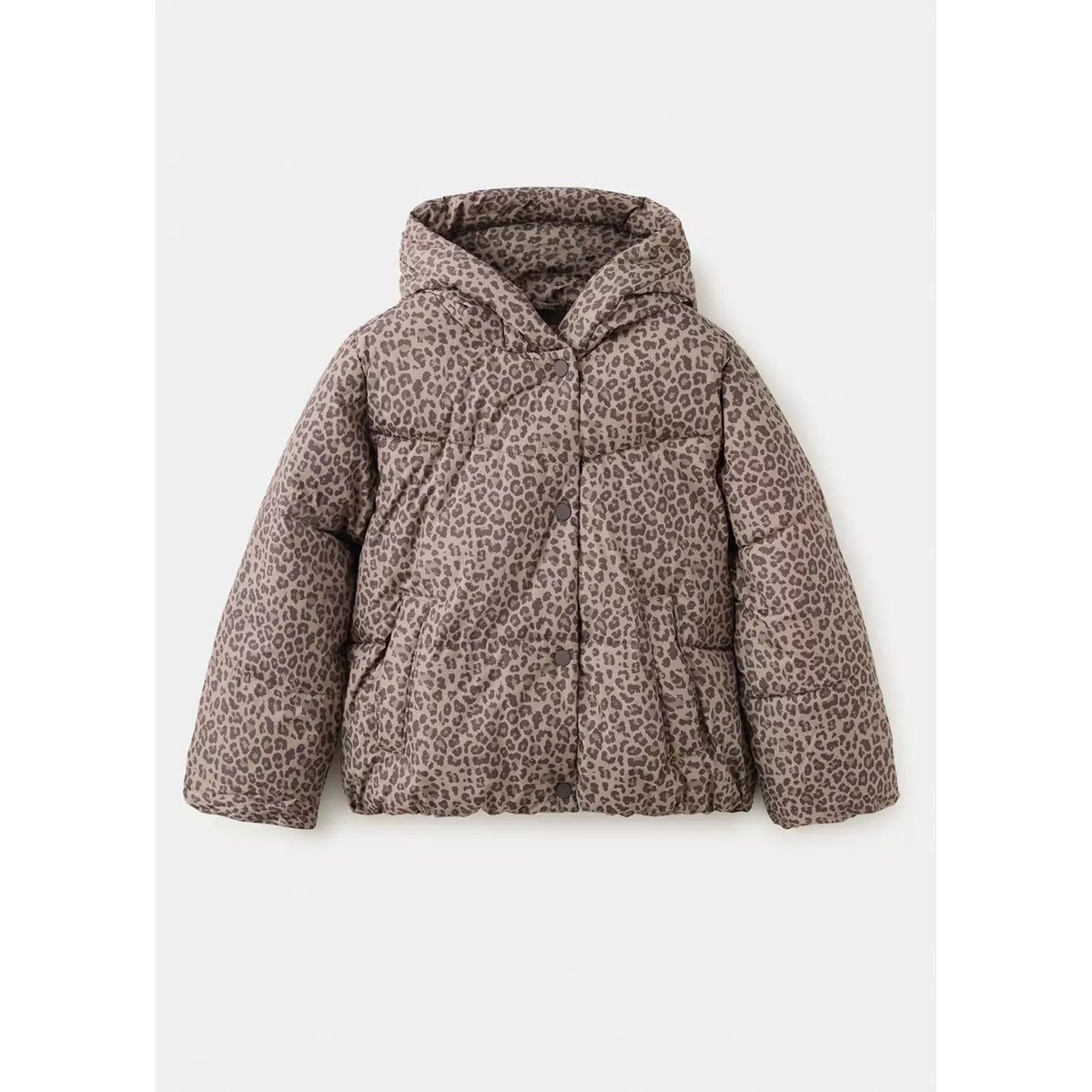 Anorak matelassé léopard marron, MANGO KIDS