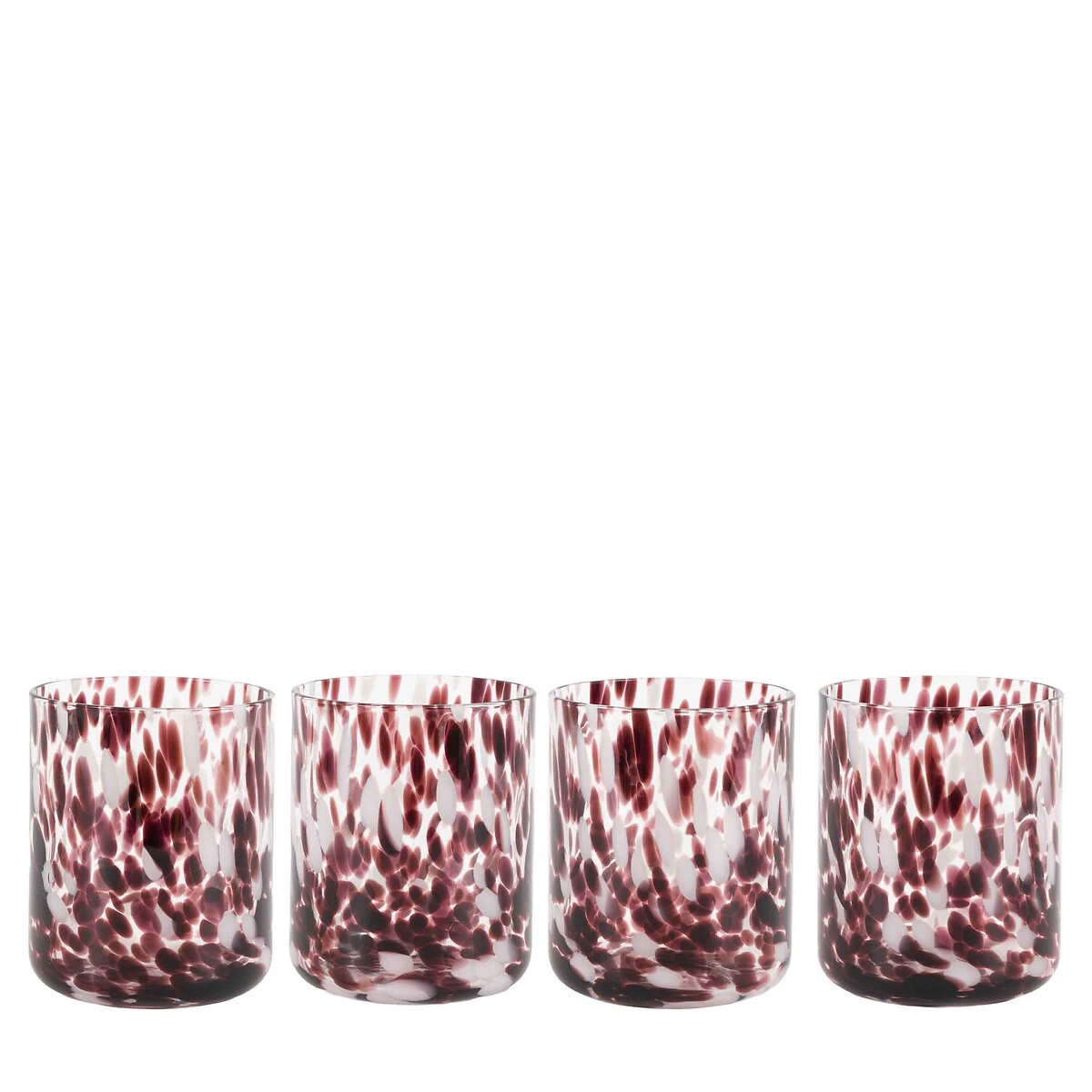 Set of 4 Confetti Tumbler Glasses brown              , ÉDITÉ