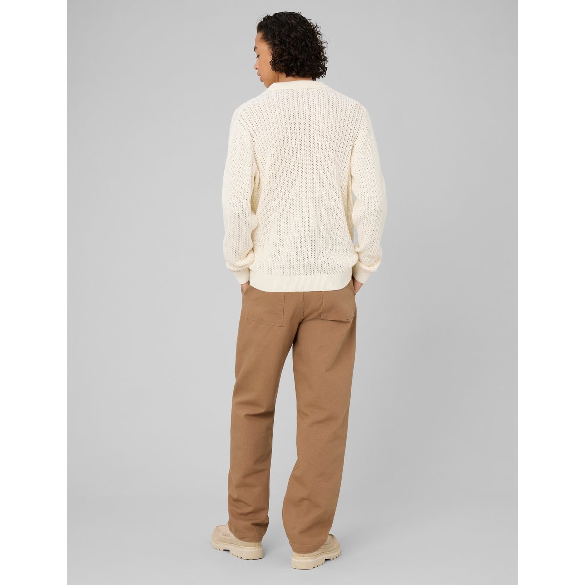 Pull maille ajourée naturel, BZB