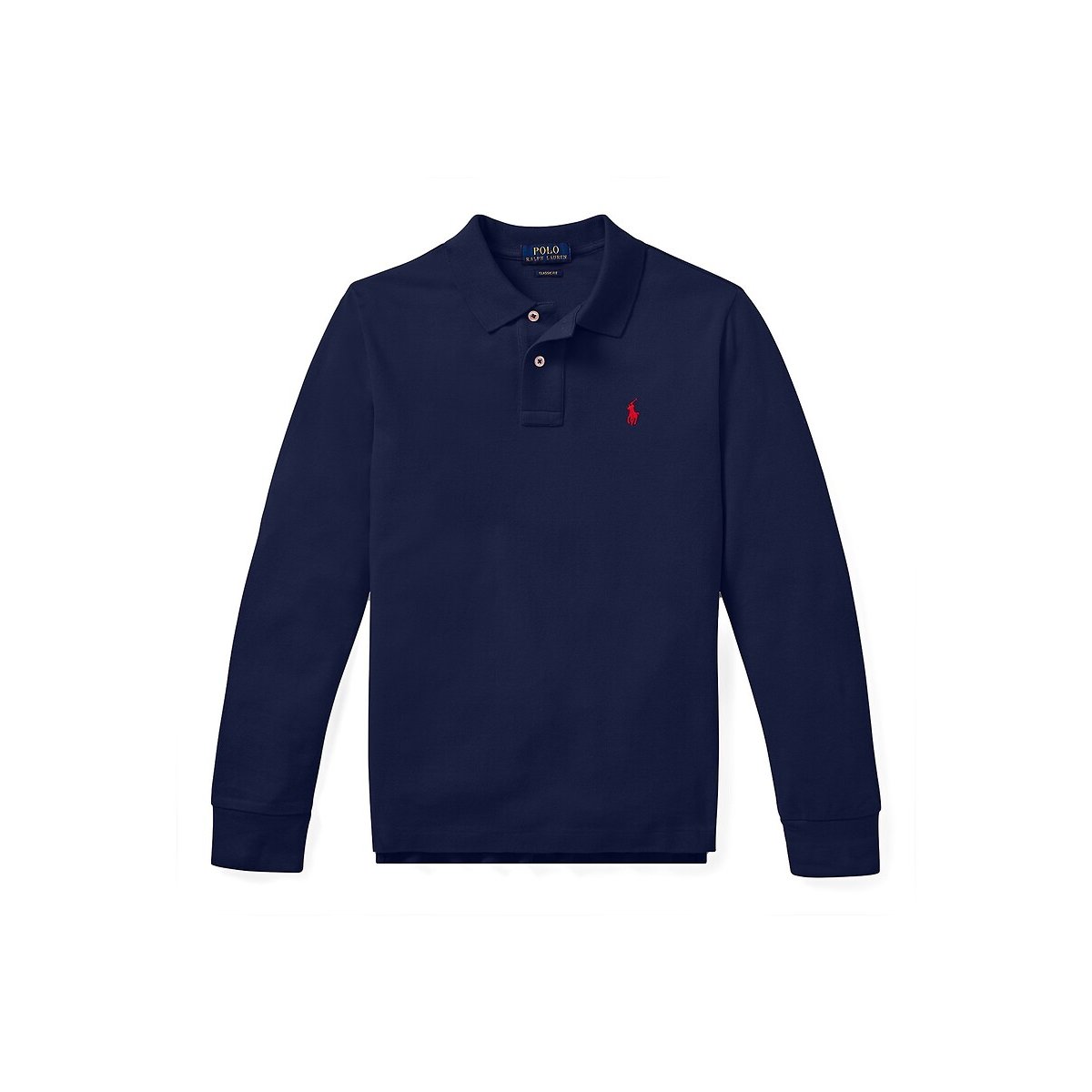 Long Sleeve Polo Shirt navy blue, POLO RALPH LAUREN