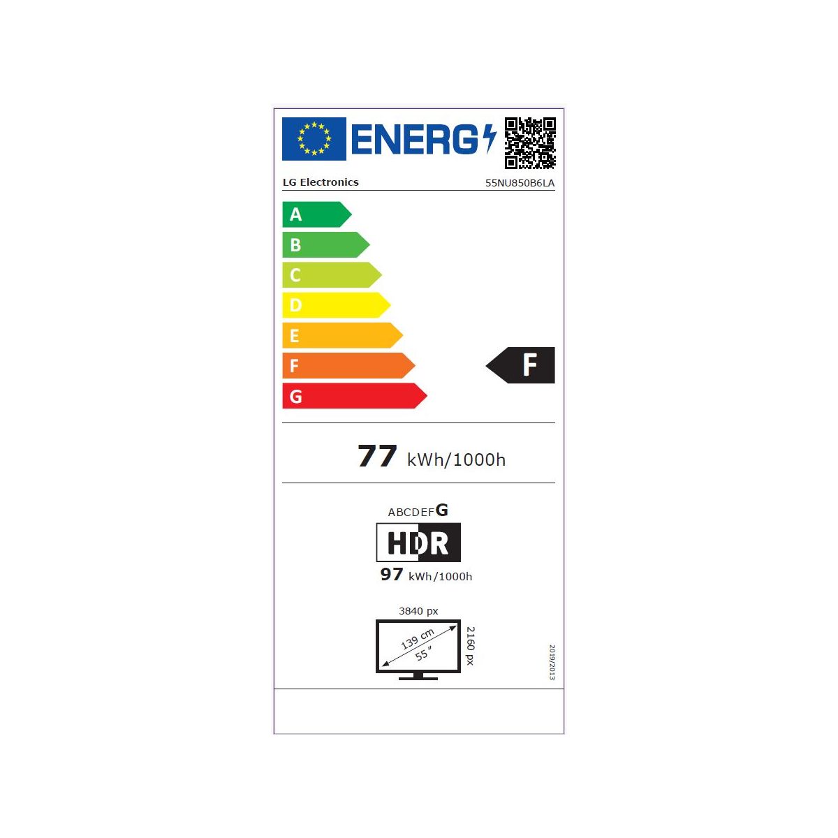 TV LED 55NU850B6 (2026) 55" (139 cm) 4K Ultra HD noir, LG