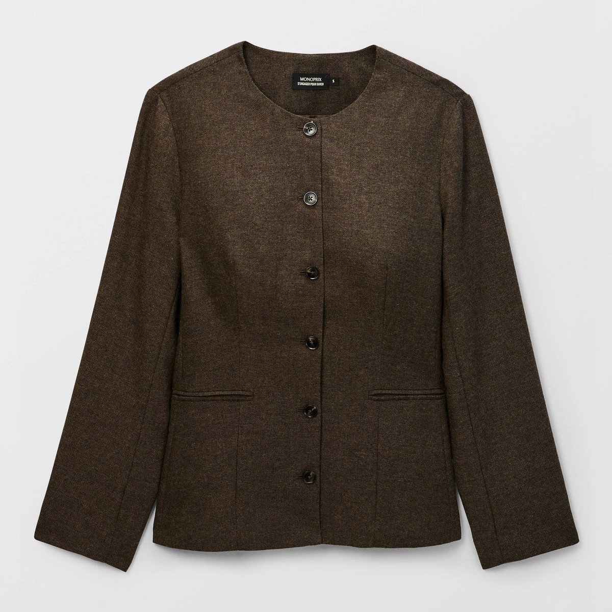 Veste courte en tweed pudding, MONOPRIX