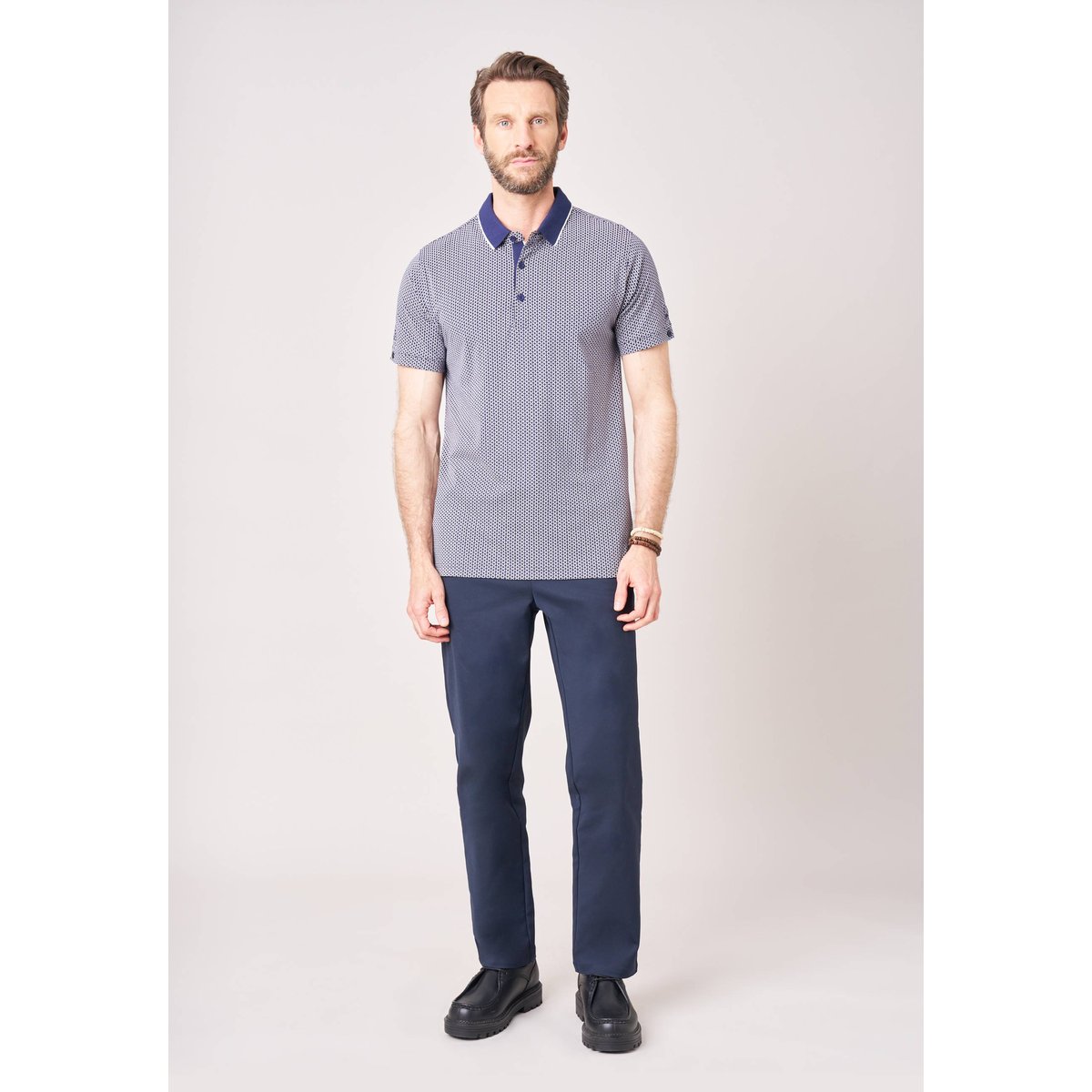 Polo regular homme en jersey coton HORUS navy, DEELUXE