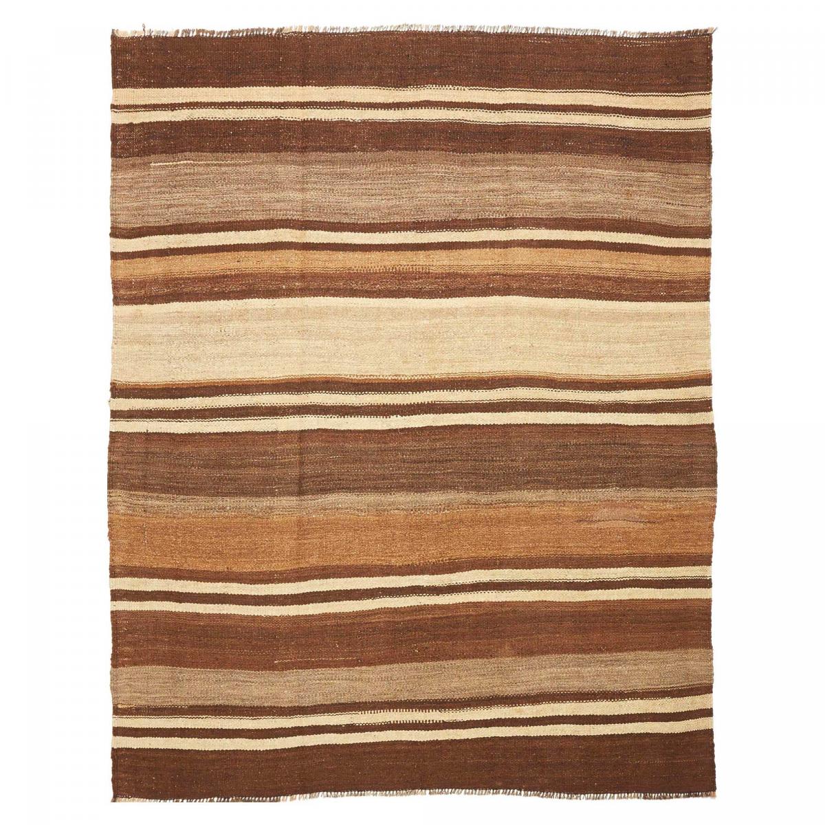 Authentique tapis d'Orient kilim fait main en laine ANTIK 5 marron, beige, UN AMOUR DE TAPIS
