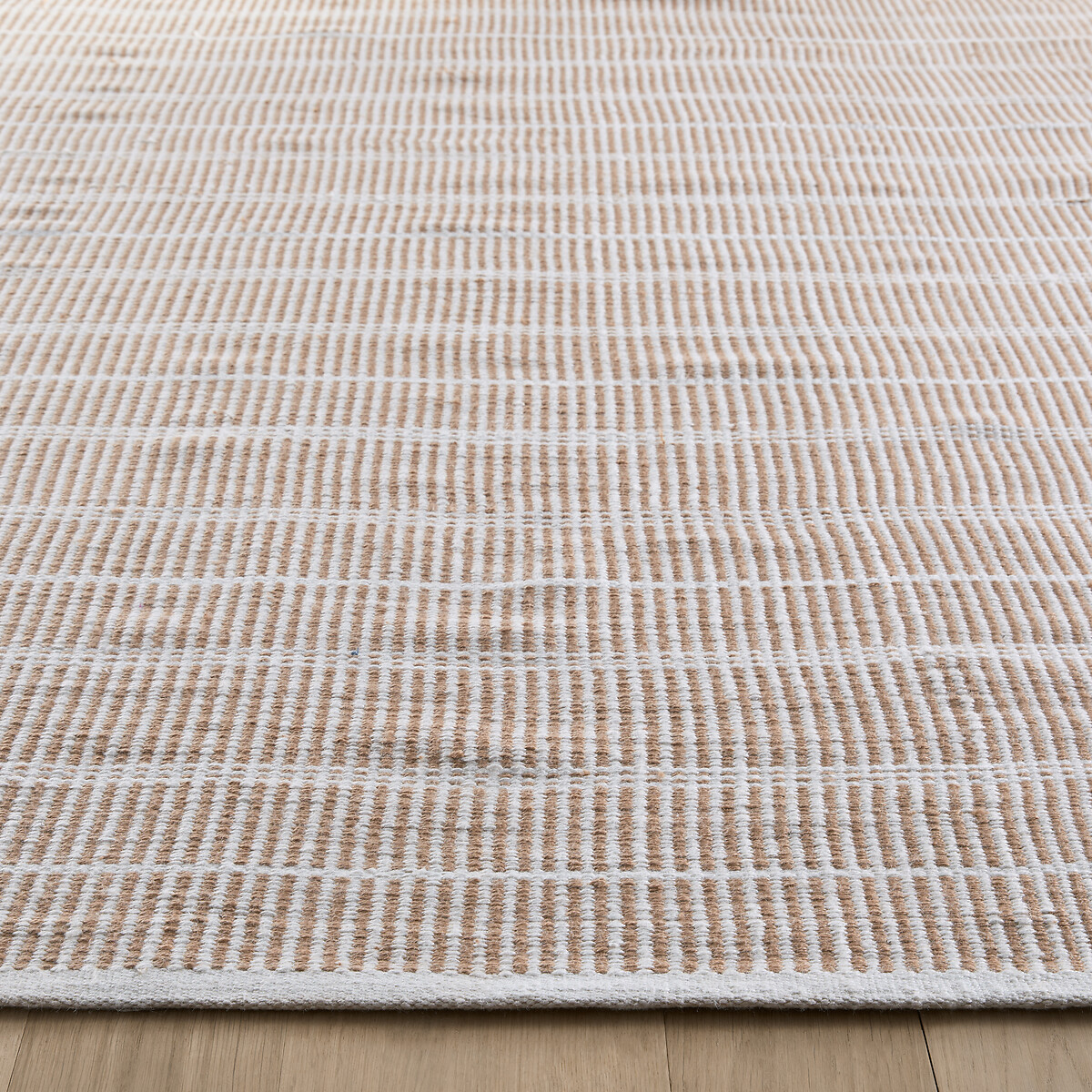 Tapis extérieur polyester recyclé, Linear naturel/blanc, AM.PM