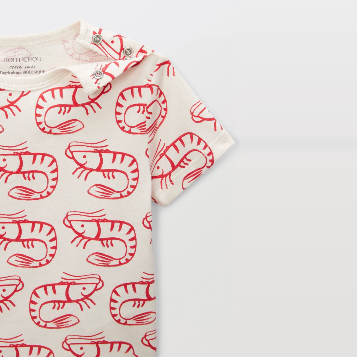 T-shirt manches courtes imprimé en coton BIO GOTS eclat, BOUT'CHOU