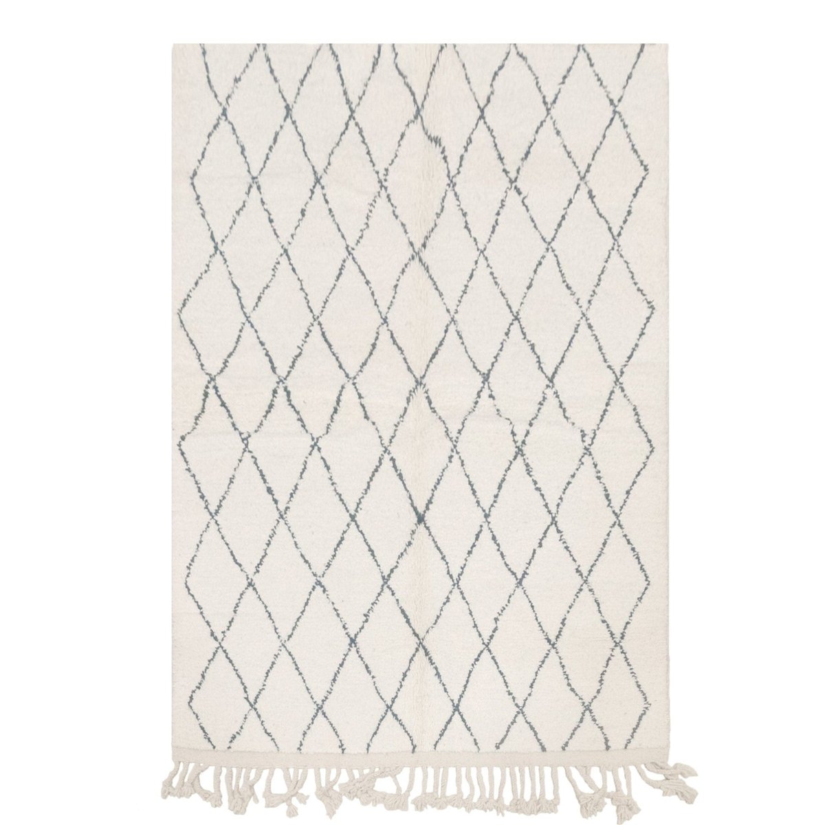 Tapis berbère à losanges au design élégant 150 cm x 250 cm beige sable, AFK LIVING