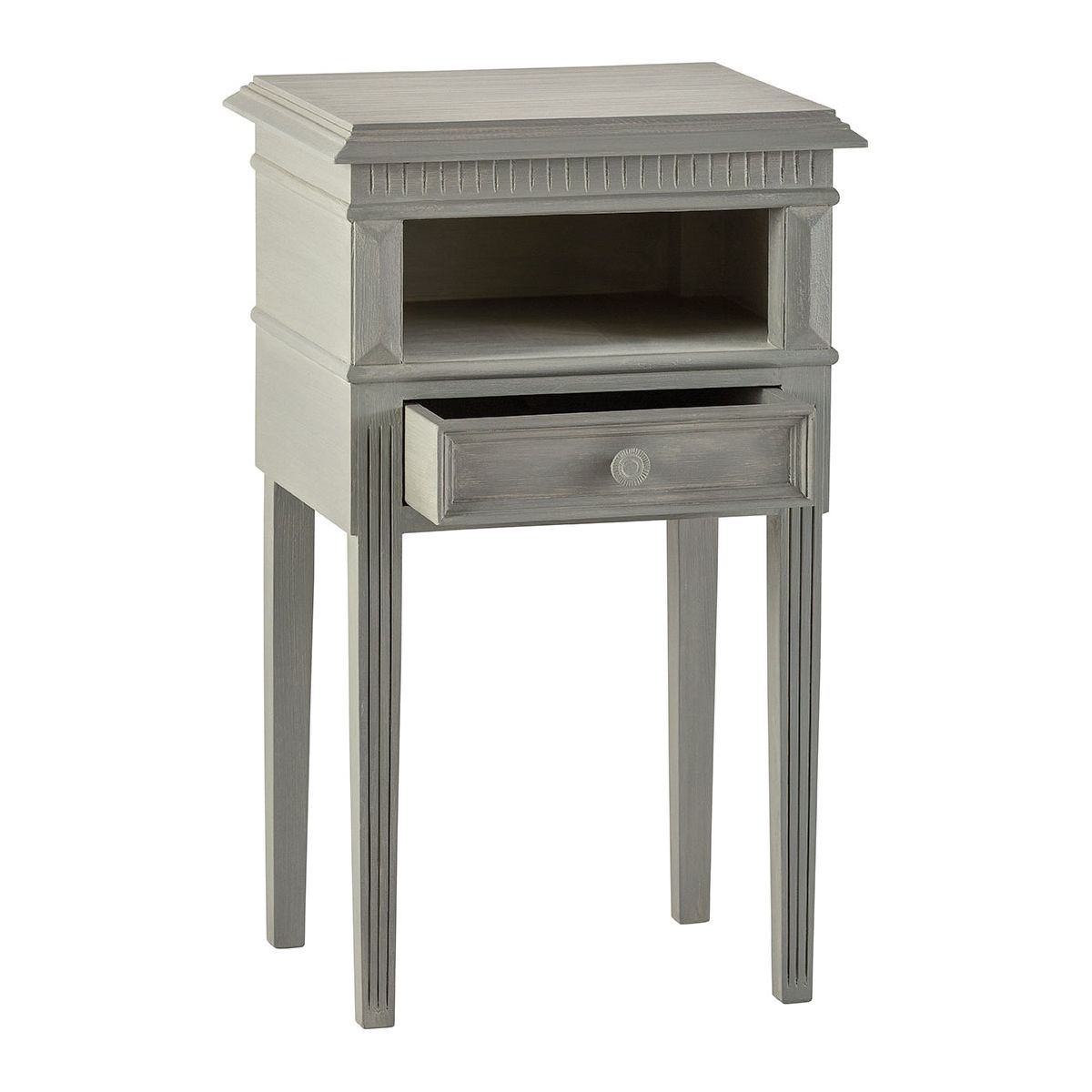 Chevet en manguier gris, BLANC D’IVOIRE