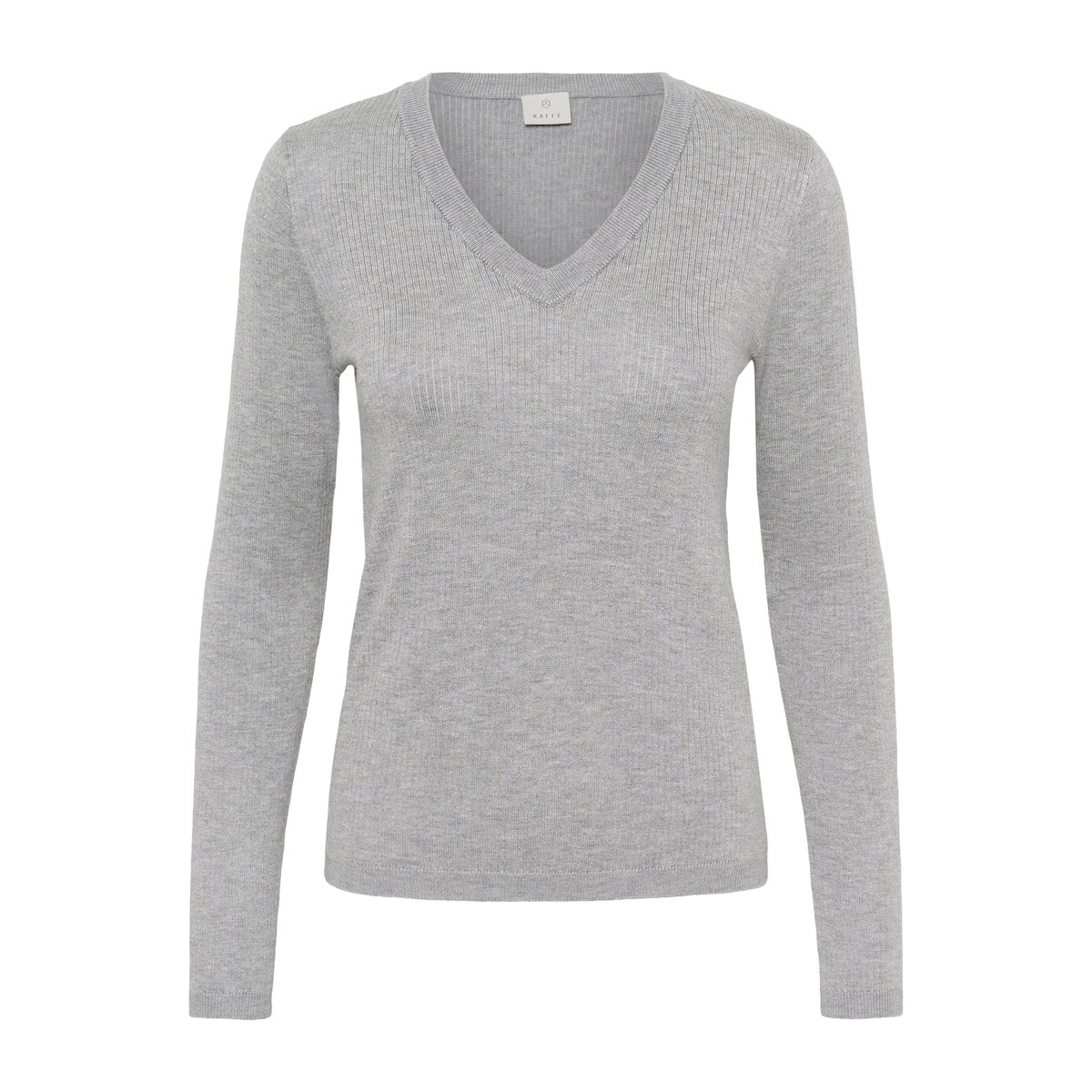Pullover tricoté gris light grey melnage, KAFFE