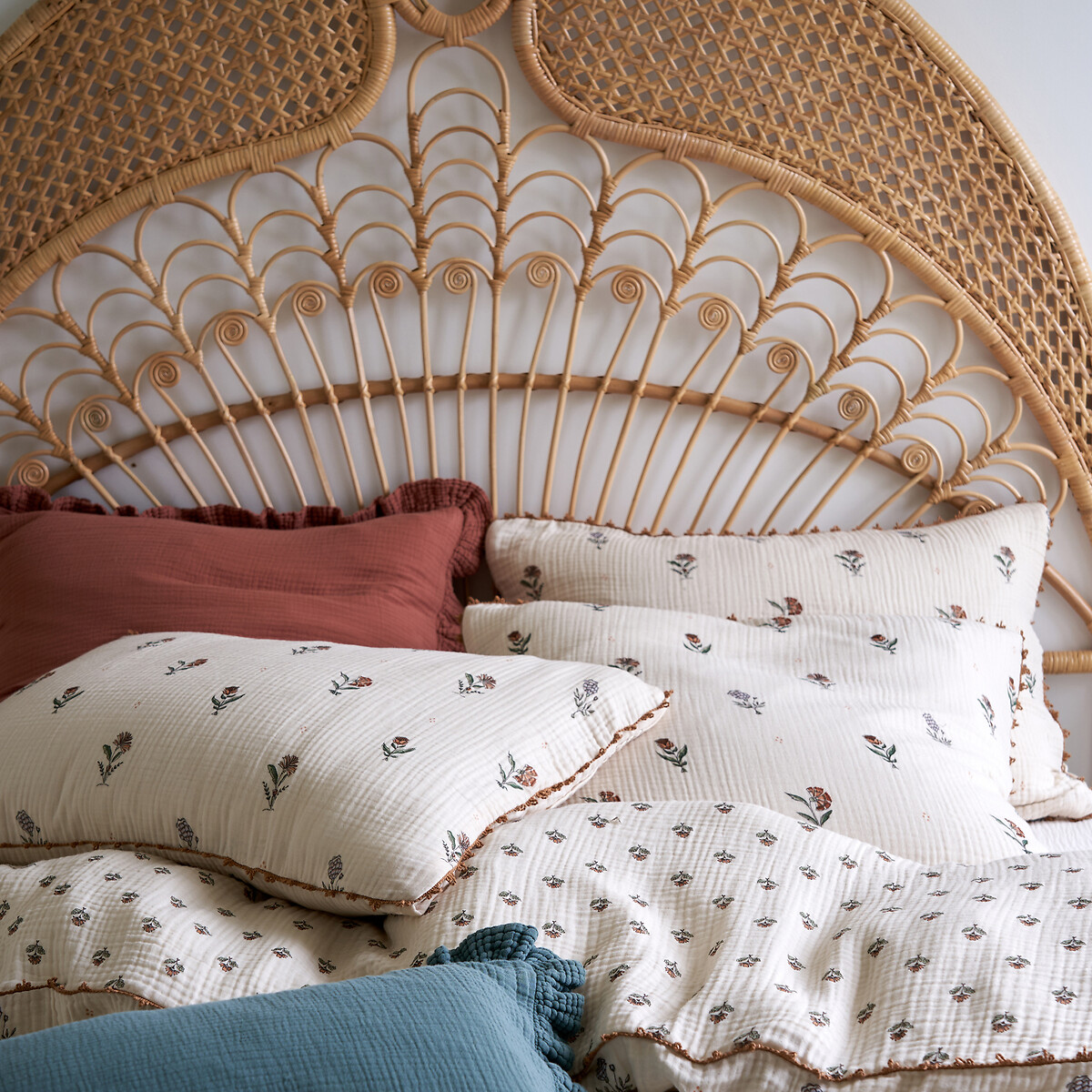 Housse de couette gaze de coton, EMELINE imprimé, LA REDOUTE INTERIEURS