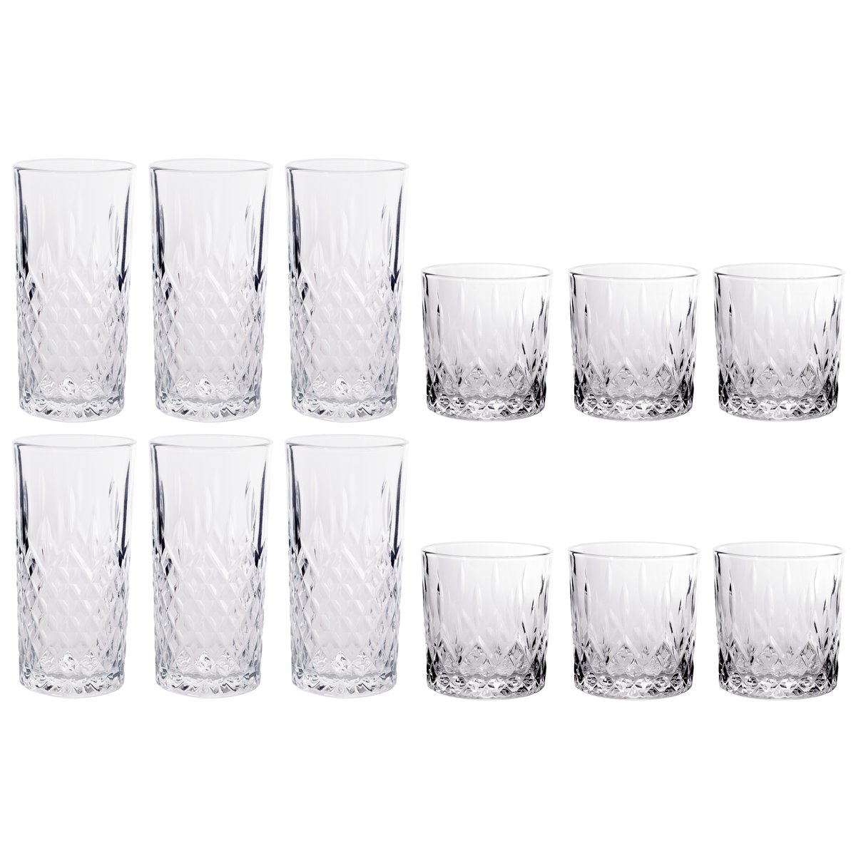 Service de verres 12 pièces, HAVANA transparent, COSY&TRENDY