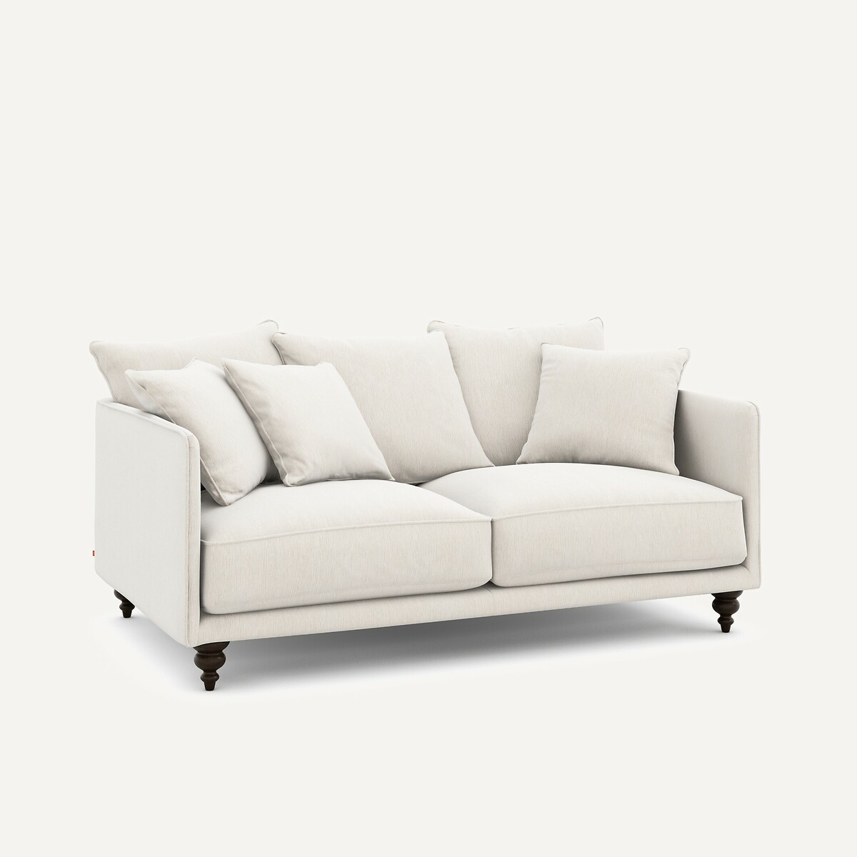 Canapé compact velours chenille, Lazare blanc, AM.PM