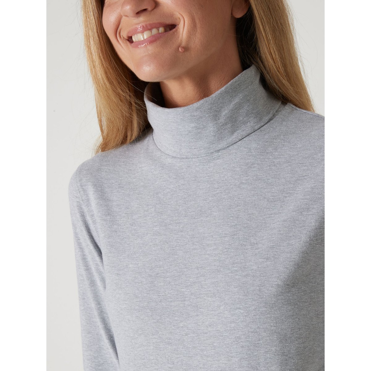 Sous-pull col roulé gris chiné, DAXON