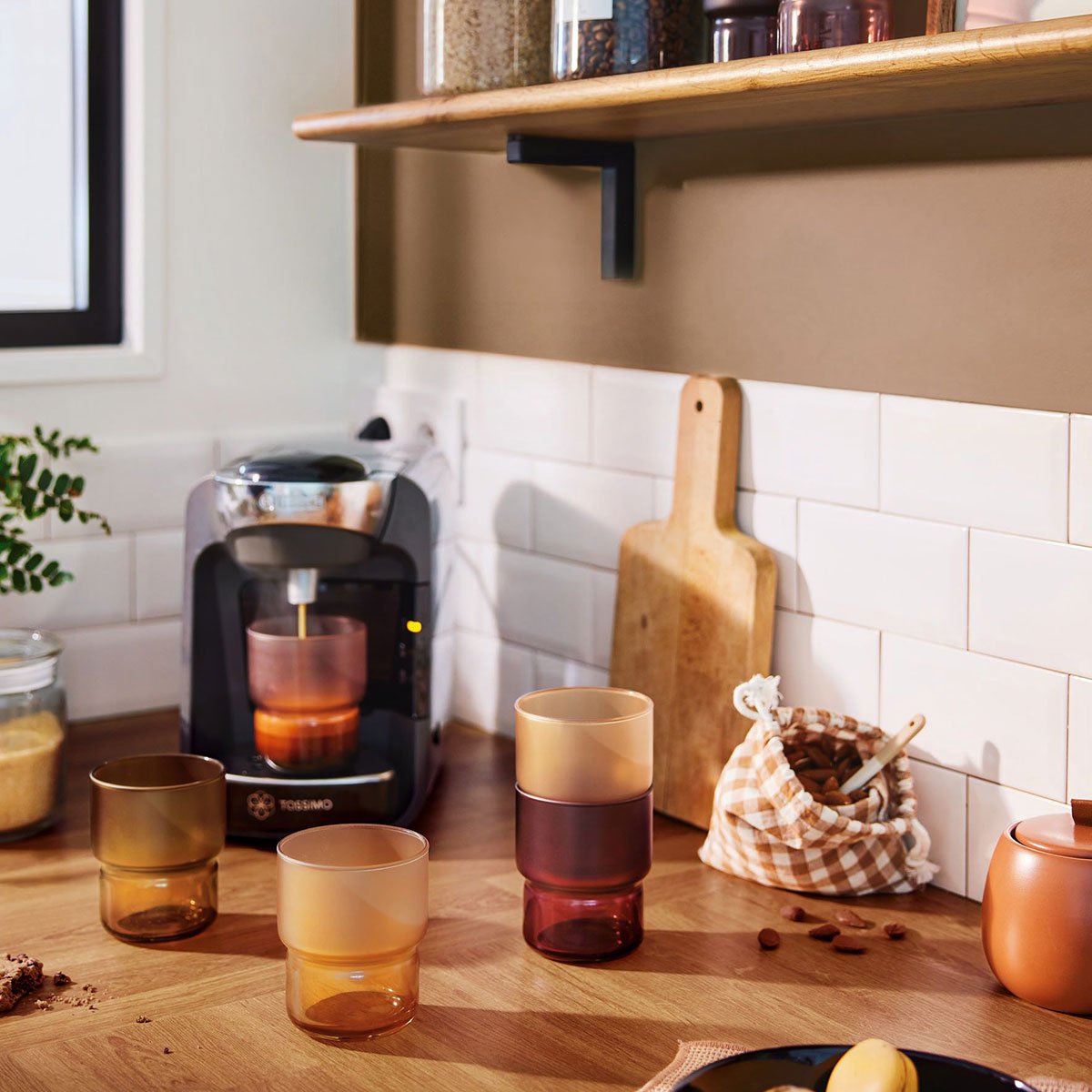 12 verres 27 cl en verre teinté -MOKA DELICE multicolore, LUMINARC