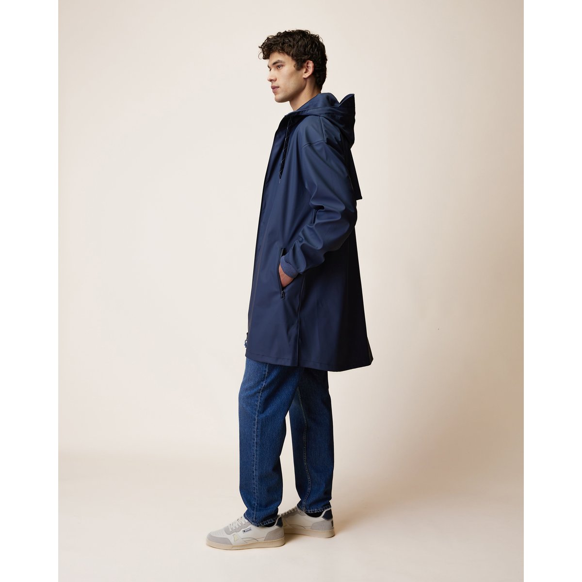 Imperméable marine grisé, FAGUO