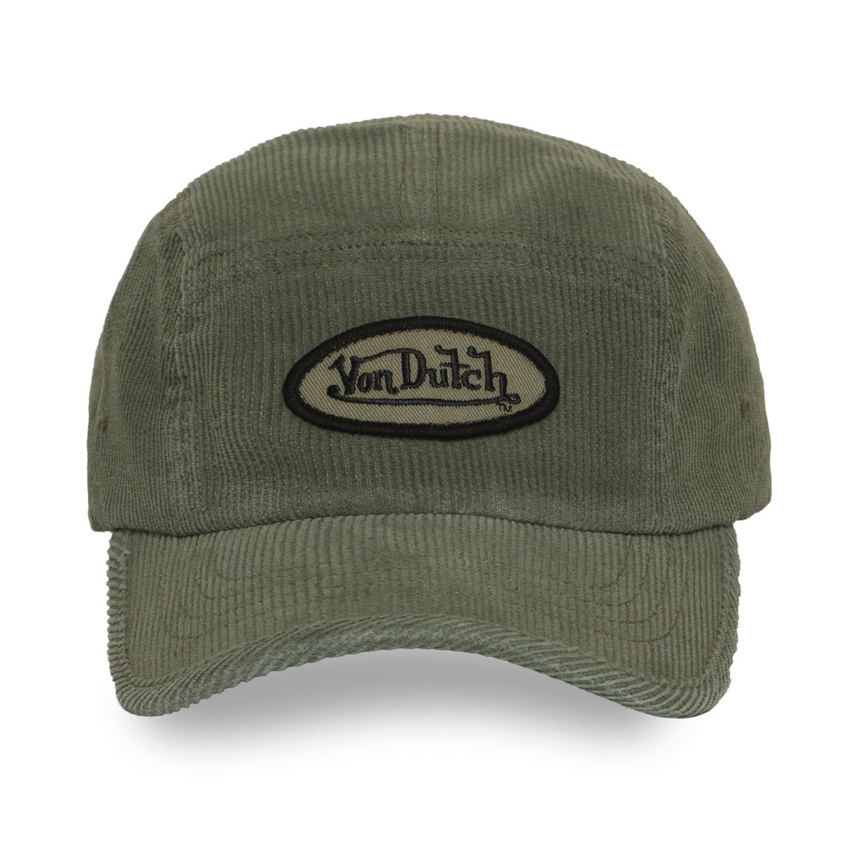 Casquette 5 panels VELVET kaki/noir, VON DUTCH