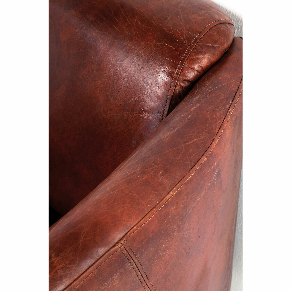 Canapé Cigar Lounge 3-places cuir marron, KARE DESIGN