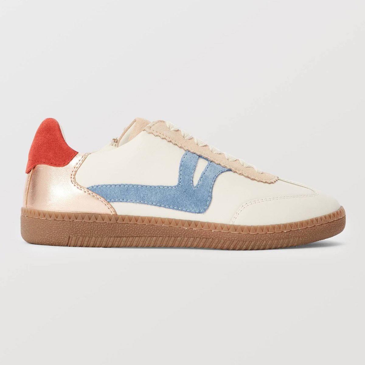 Baskets en cuir responsable ecru, MONOPRIX