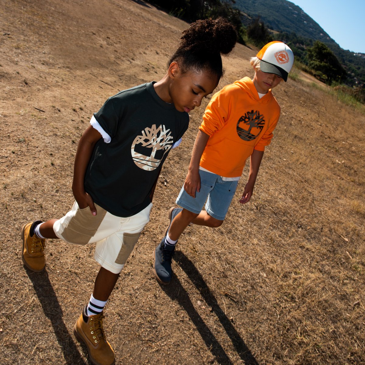 T-shirt ample imprimé montagne riz, TIMBERLAND