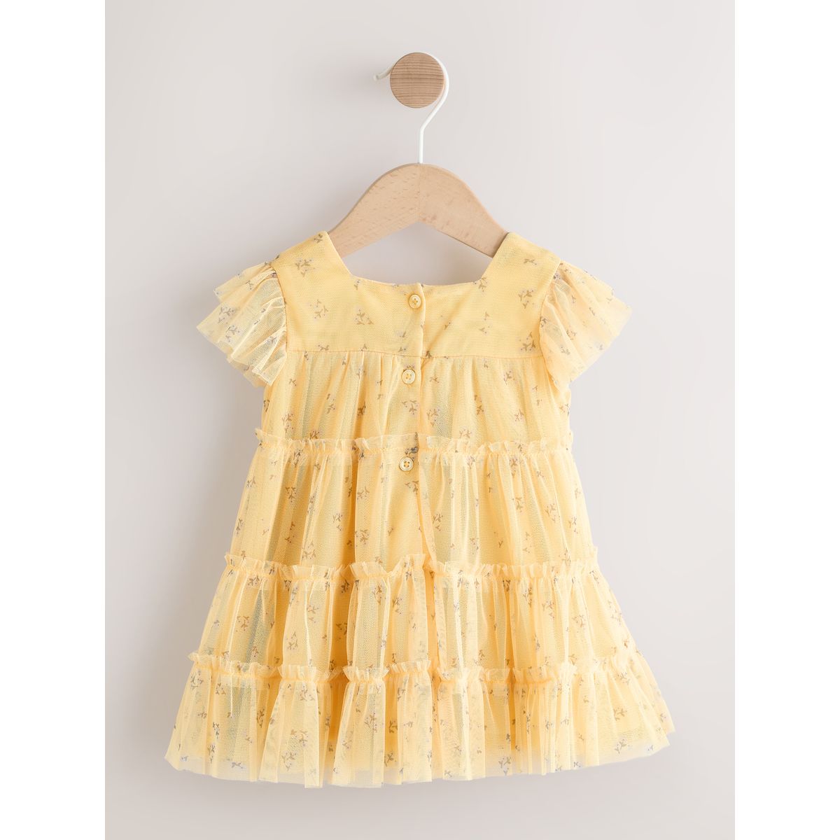 Robe en tulle bébé jaune à fleurs, NEXT