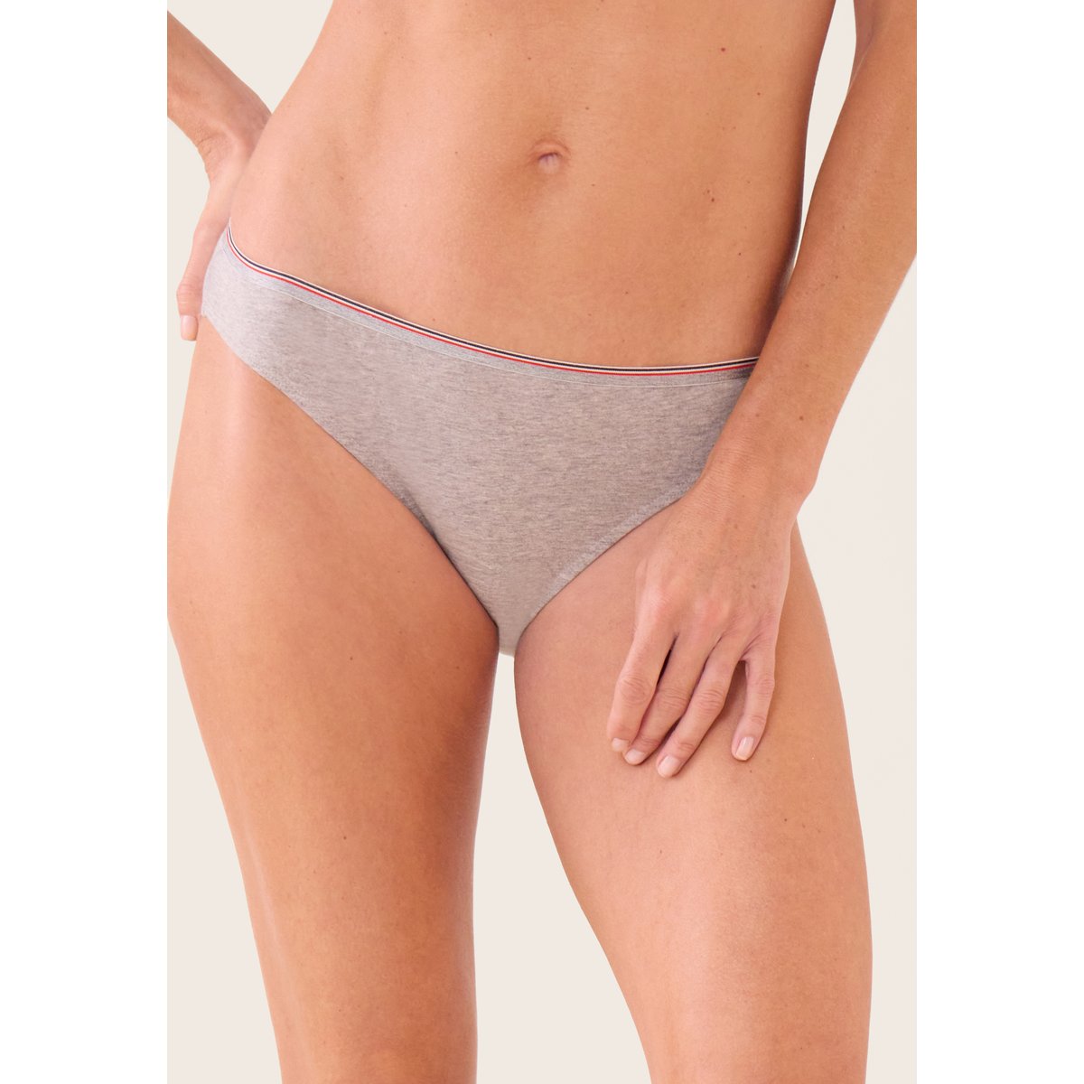 Lot de 7 culottes en coton Lucette blanc marine noir gris marinière rouge marine, LE SLIP FRANCAIS