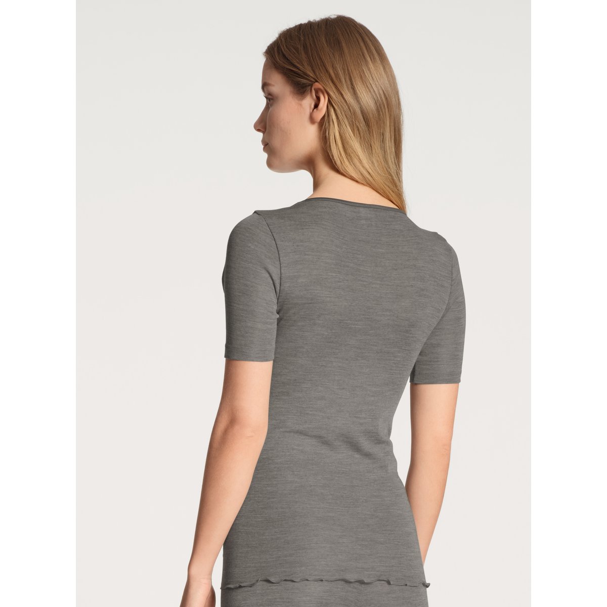 T-Shirt à manches courtes manches courtes Laine TRUE CONFIDENCE platin melé_, CALIDA