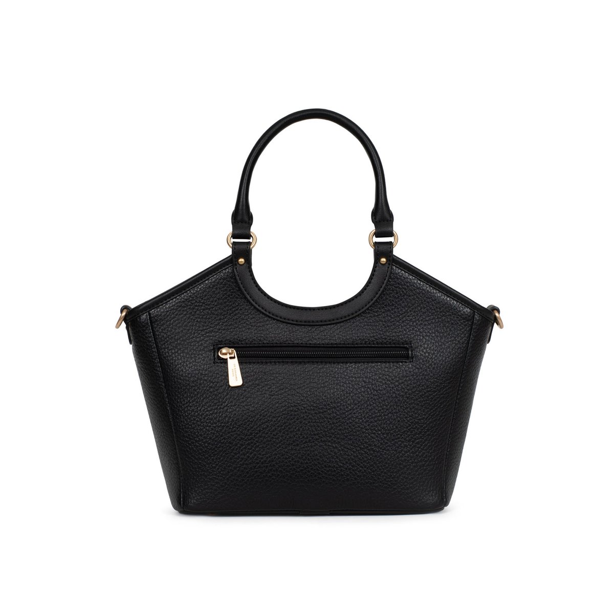 Sac porté main 2 poignées ELLA noir, HEXAGONA